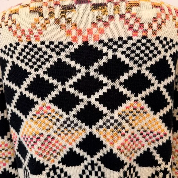 Highness Patterned Open Front Cardigan OSFA 100% Acrylic NWT - Picture 5 of 8